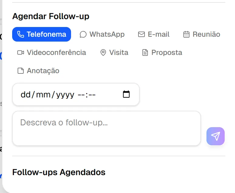 Agendar follow-up
